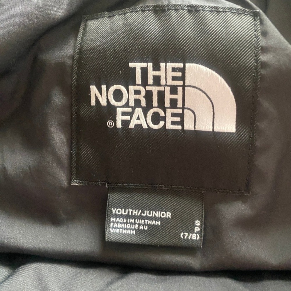 The North Face Kids Nuptse 700 Down Puffer Jacket Black Youth Small 7/8 - Picture 3 of 8